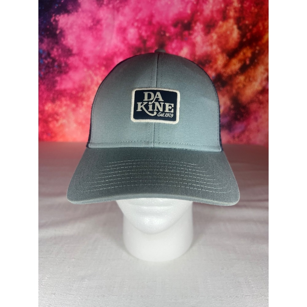 Dakine Da Kine Est 1979 Trucker Hat Grey Navy Blue Snapback Mesh Cap 10002973